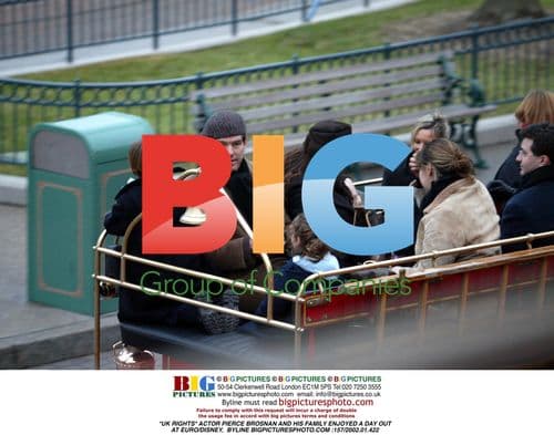 Pierce Brosnan and Family at Euro/Disney