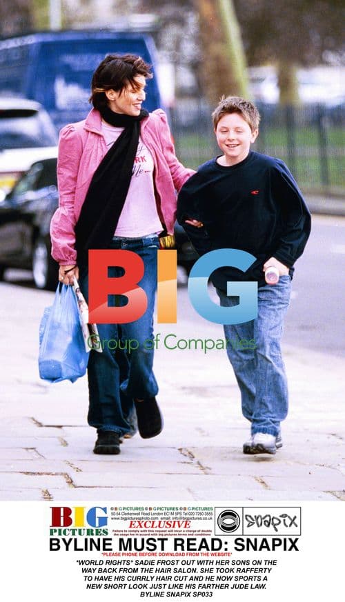 Sadie Frost Out with Sons After Haircut