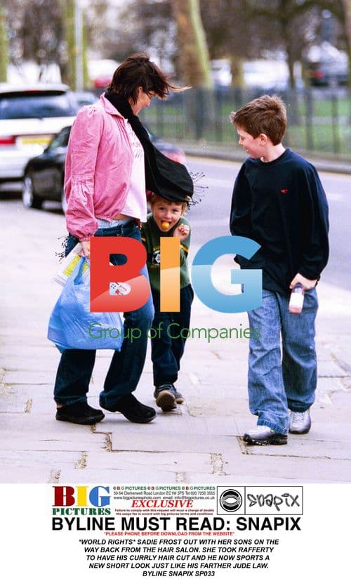 Sadie Frost and son Rafferty out after haircut