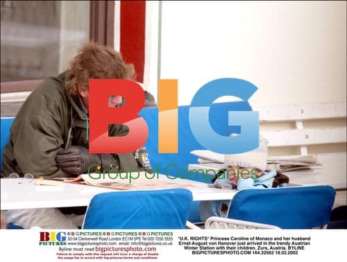 Princess Caroline and family arrive in Zurs, Austria