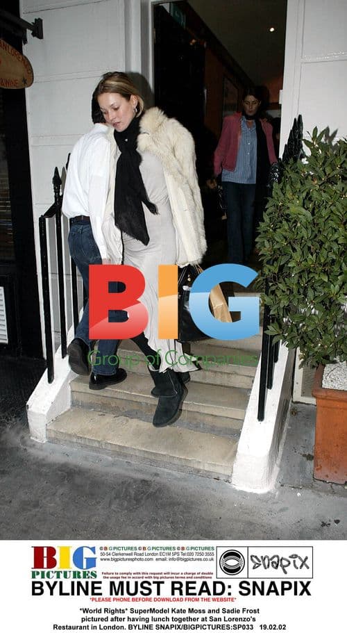 Kate Moss & Sadie Frost Leaving London Restaurant