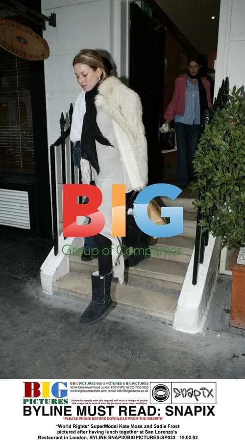 Kate Moss and Sadie Frost Leave Restaurant