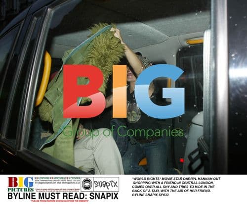 Darryl Hannah Hides in Taxi
