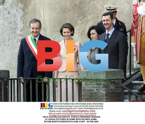 Syria's President Bashar El Assad in Rome with Wife Asma
