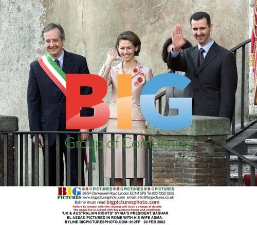 Syria's President Bashar El Assad in Rome with Wife Asma