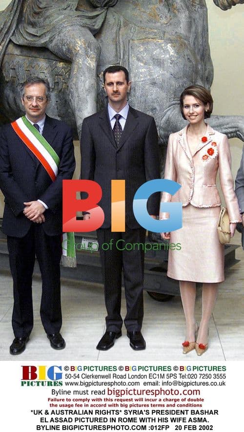 Bashar El Assad and Asma in Rome