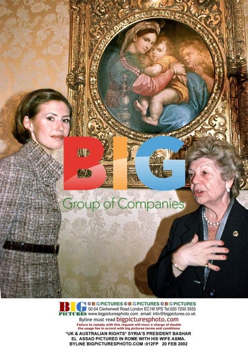 Bashar El Assad and Asma in Rome