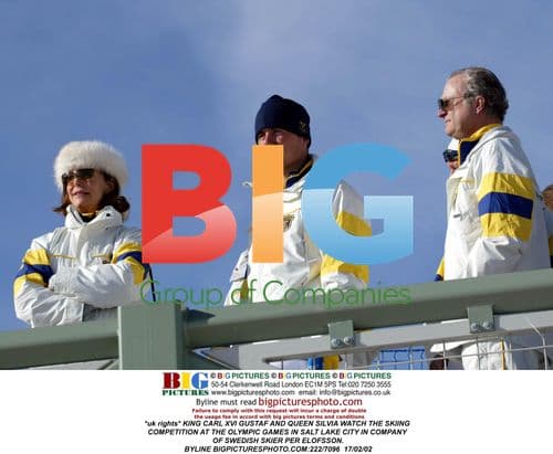 King Carl XVI Gustaf and Queen Silvia at Salt Lake Olympics