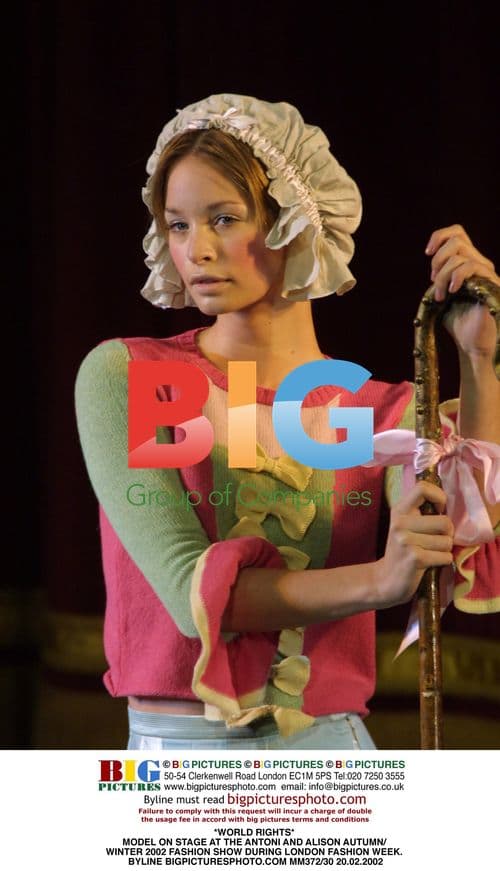 Model on stage at Antoni and Alison fashion show