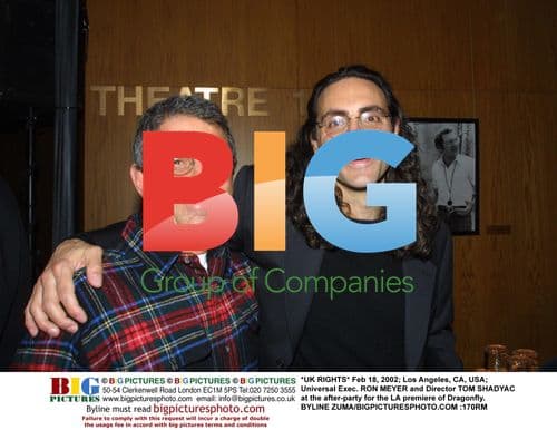 Ron Meyer and Tom Shadyac at Dragonfly premiere after-party