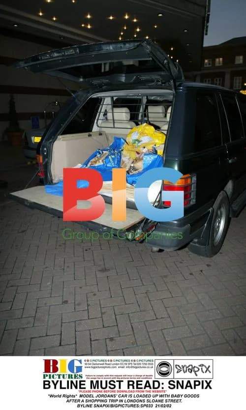 MODEL JORDANS' CAR LOADED WITH BABY GOODS