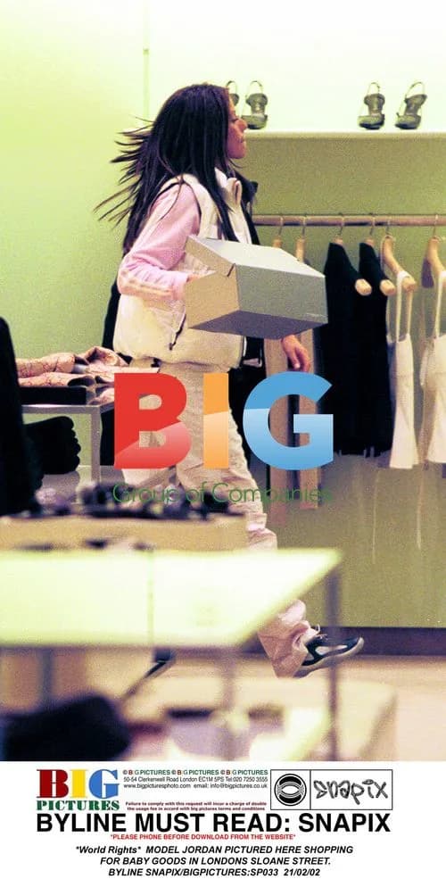 Model Jordan Shopping for Baby Goods in London