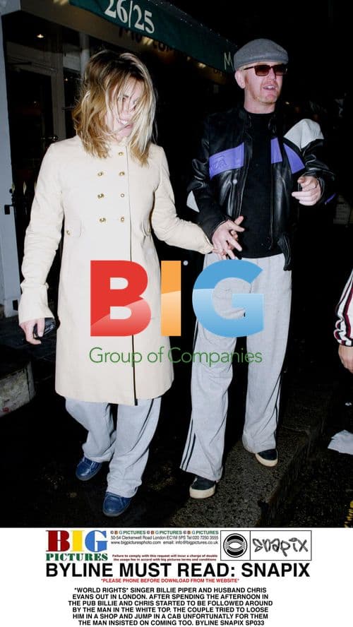 Billie Piper and Chris Evans out in London