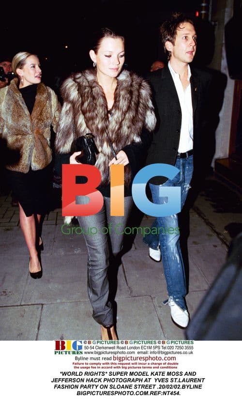 Kate Moss and Jefferson Hack at Yves Saint Laurent Party