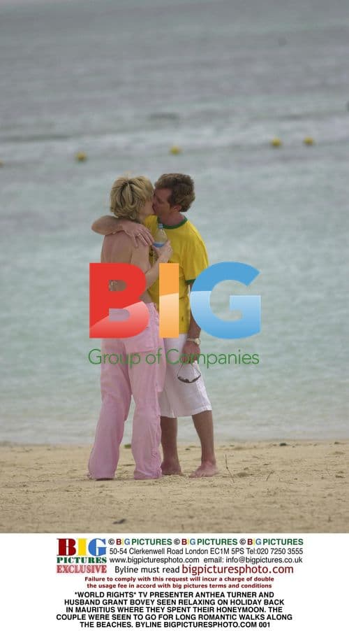 TV Presenter Anthea Turner and Husband on Holiday in Mauritius