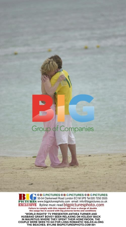 Anthea Turner and Grant Bovey on holiday in Mauritius