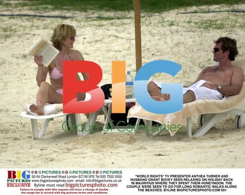 Anthea Turner and Husband on Holiday in Mauritius