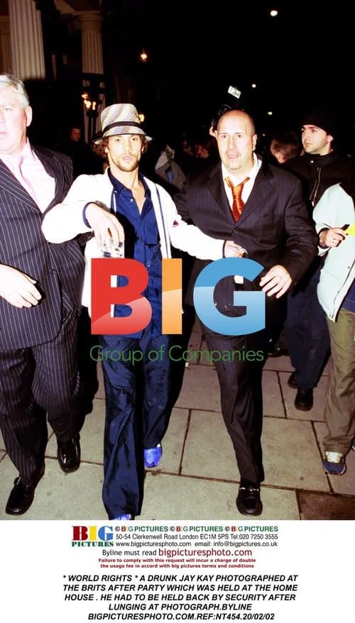 Drunk Jay Kay Lunging at Photographer