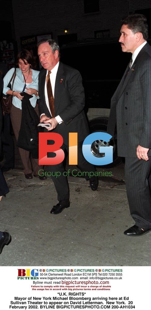 Mayor Bloomberg arrives at Ed Sullivan Theater