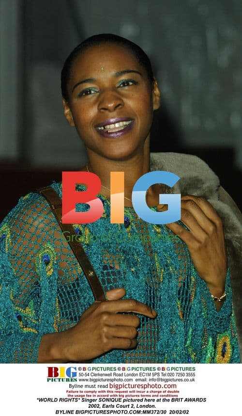 Singer SONIQUE at BRIT AWARDS 2002