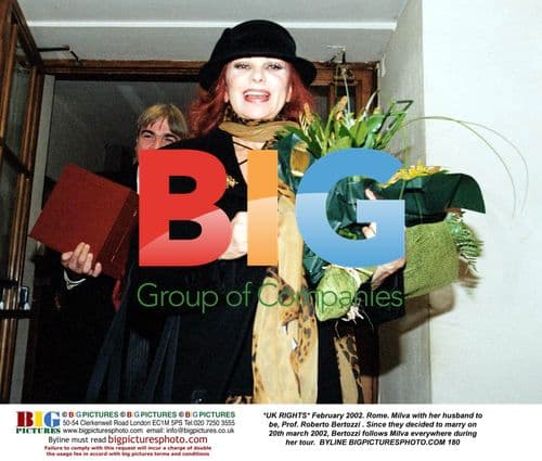 Milva and her husband-to-be Roberto Bertozzi