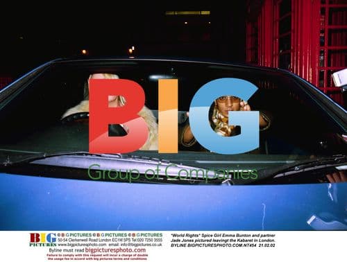 Emma Bunton and Jade Jones leaving Kabaret