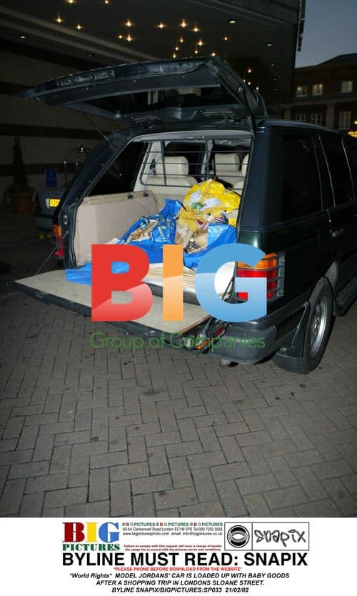 Model Jordans' Car Loaded With Baby Goods