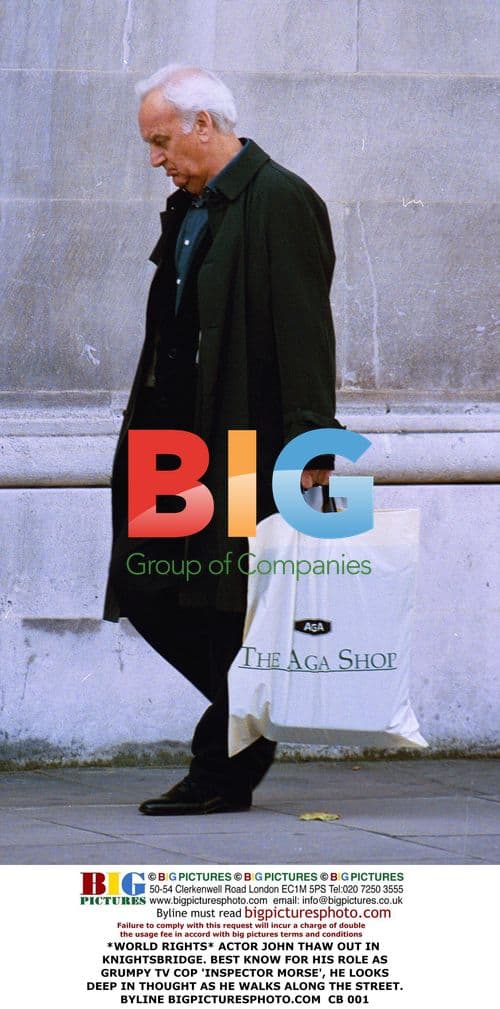 Actor John Thaw Walks in Knightsbridge