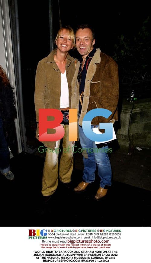 Sara Cox and Graham Norton at Julian McDonald Fashion Show
