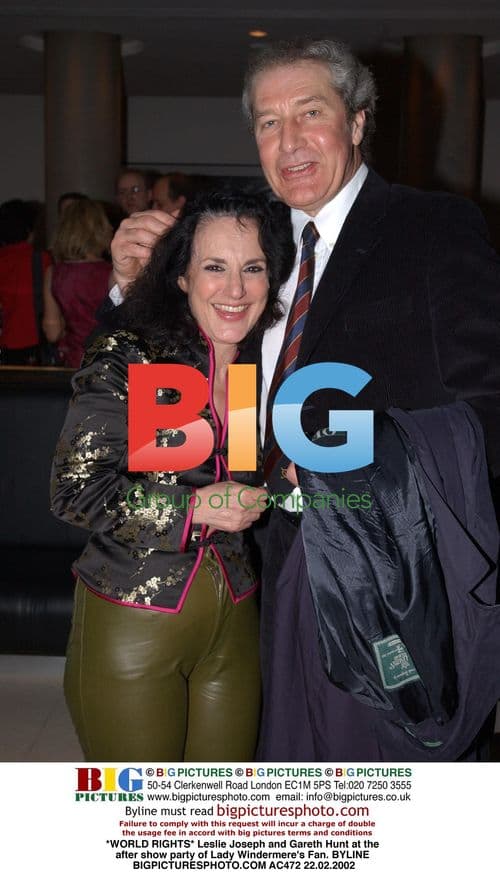 Leslie Joseph and Gareth Hunt at Lady Windermere's Fan party