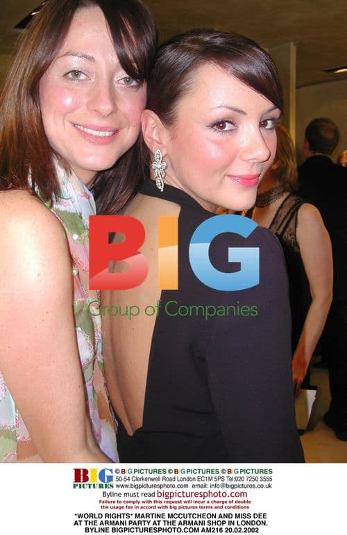 Martine McCutcheon and Miss Dee at Armani Party