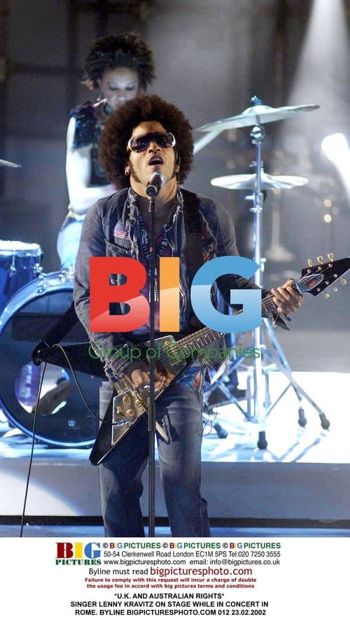 Lenny Kravitz Performing in Rome Concert