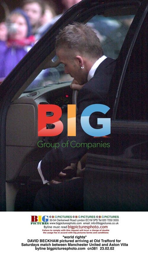 David Beckham Arrives at Old Trafford