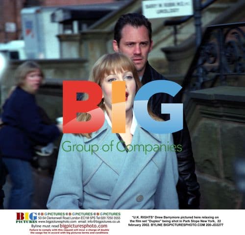 Drew Barrymore on set of "Duplex" in New York