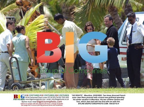 Jean Reno on Mauritius vacation with girlfriend and kids