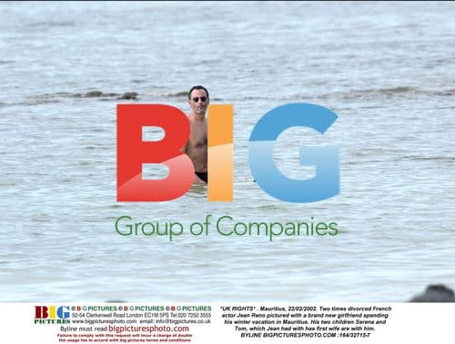 Jean Reno with new girlfriend in Mauritius