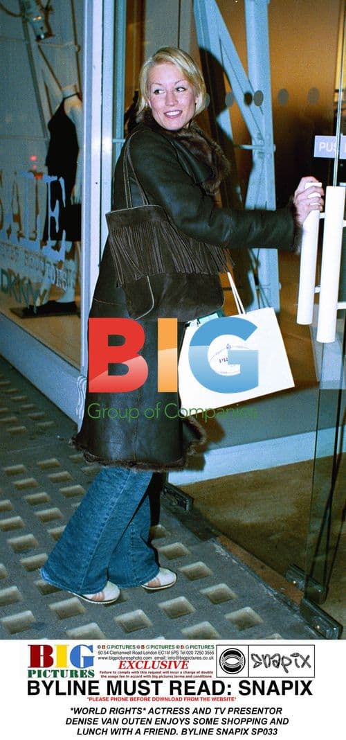 Denise Van Outen Enjoys Shopping and Lunch