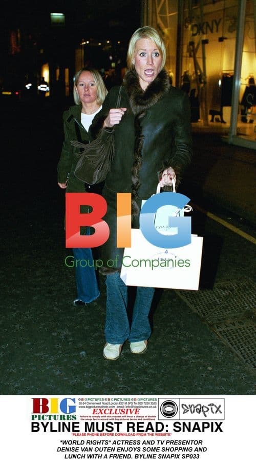 Denise Van Outen Enjoys Shopping and Lunch