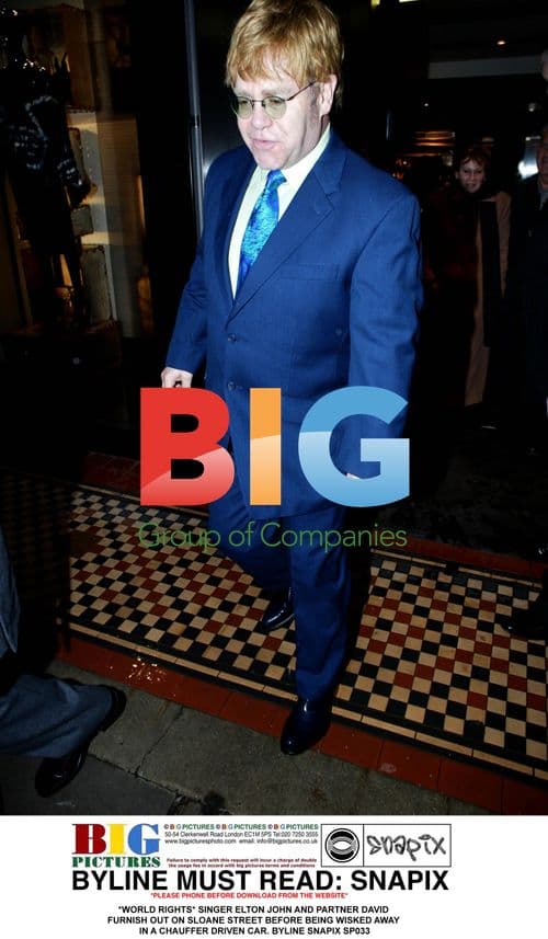 Elton John and David Furnish on Sloane Street