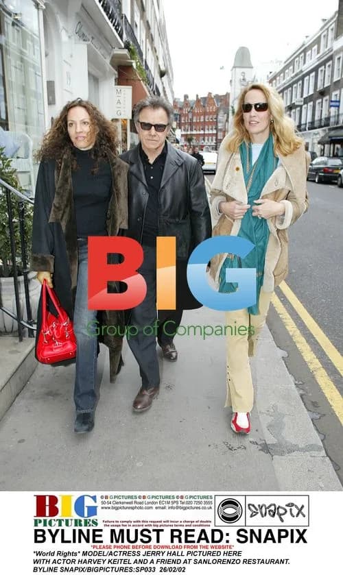 Jerry Hall with Harvey Keitel at Sanlorenzo Restaurant