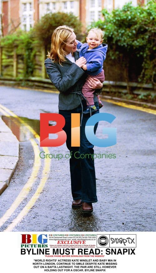 Kate Winslet and Baby Mia in North London