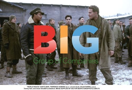 HART'S WAR film still with Terrence Howard, Colin Farrell, and Cole Hauser