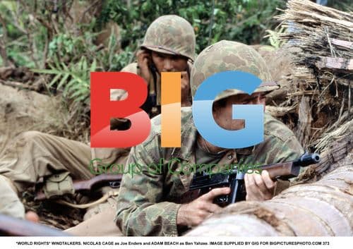 NICOLAS CAGE and ADAM BEACH in WINDTALKERS