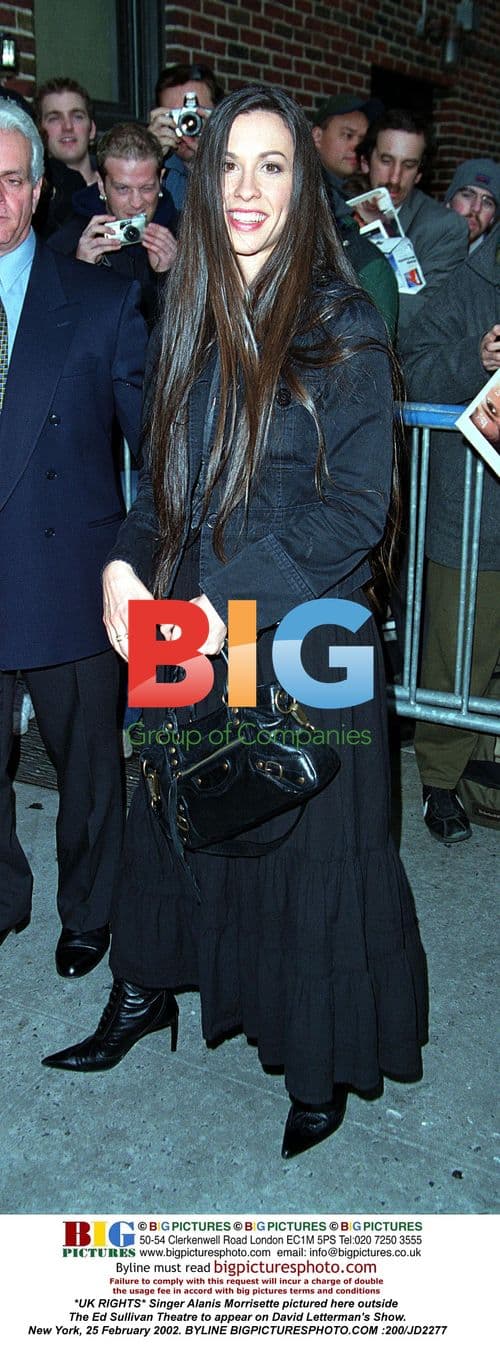 Alanis Morrisette outside Ed Sullivan Theatre