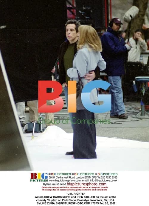 Drew Barrymore and Ben Stiller on 'Duplex' set in Brooklyn