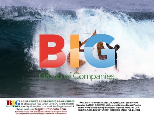 Collision at Banzai Pipeline