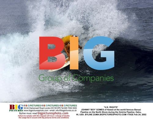 Johnny 'Boy' Gomes at Banzai Pipeline