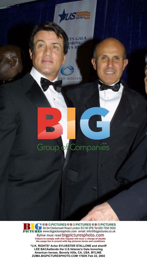 Stallone and Baca at U.S. Veteran's Gala