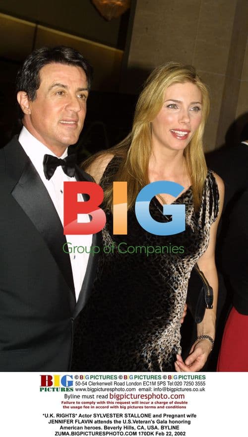 Stallone and Flavin at U.S. Veteran's Gala