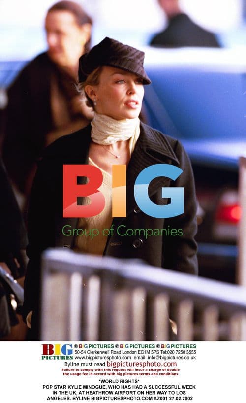 Kylie Minogue at Heathrow Airport